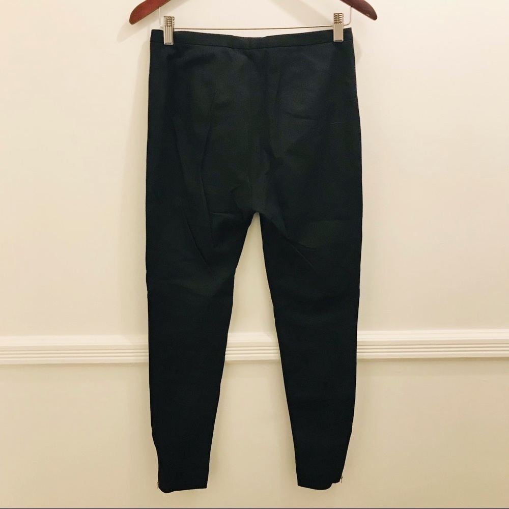 & Other Stories Skinny Black Pants 10 ankle zippers slim cotton - Picture 2 of 9